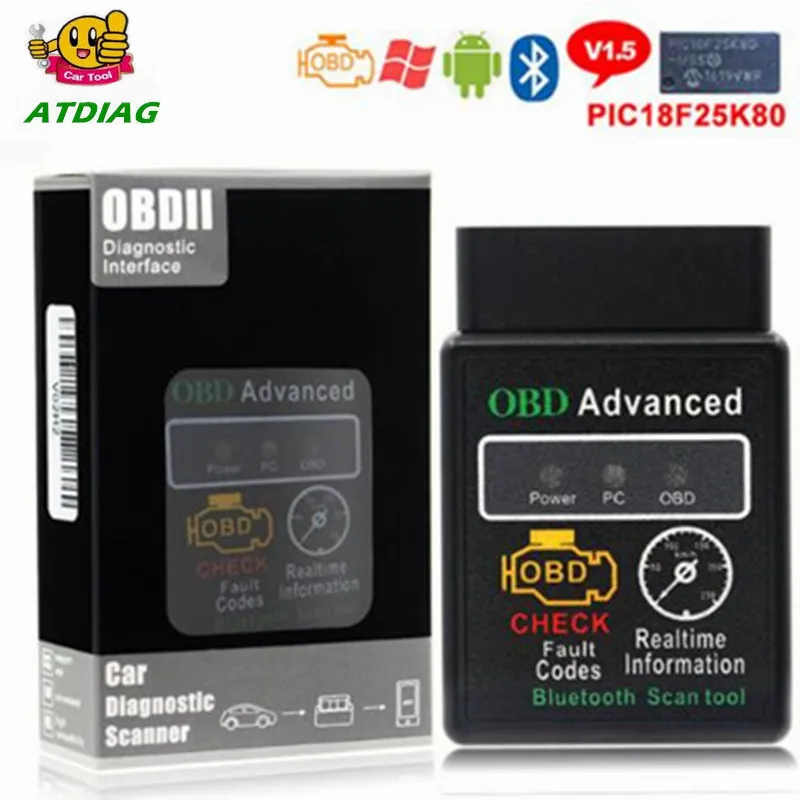 Сканер кодов для диагностики автомобиля HHOBD Advanced ELM327 Bluetooth OBD2 V2.1|code scanner|scanner for carobd2