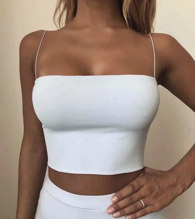 

Elastic Sexy Fashion Tank Top Cotton Sleeveless Slim Cropped Tanks Y2K Women Summer Woman Inner Wear Outerwear Ropa De Mujer
