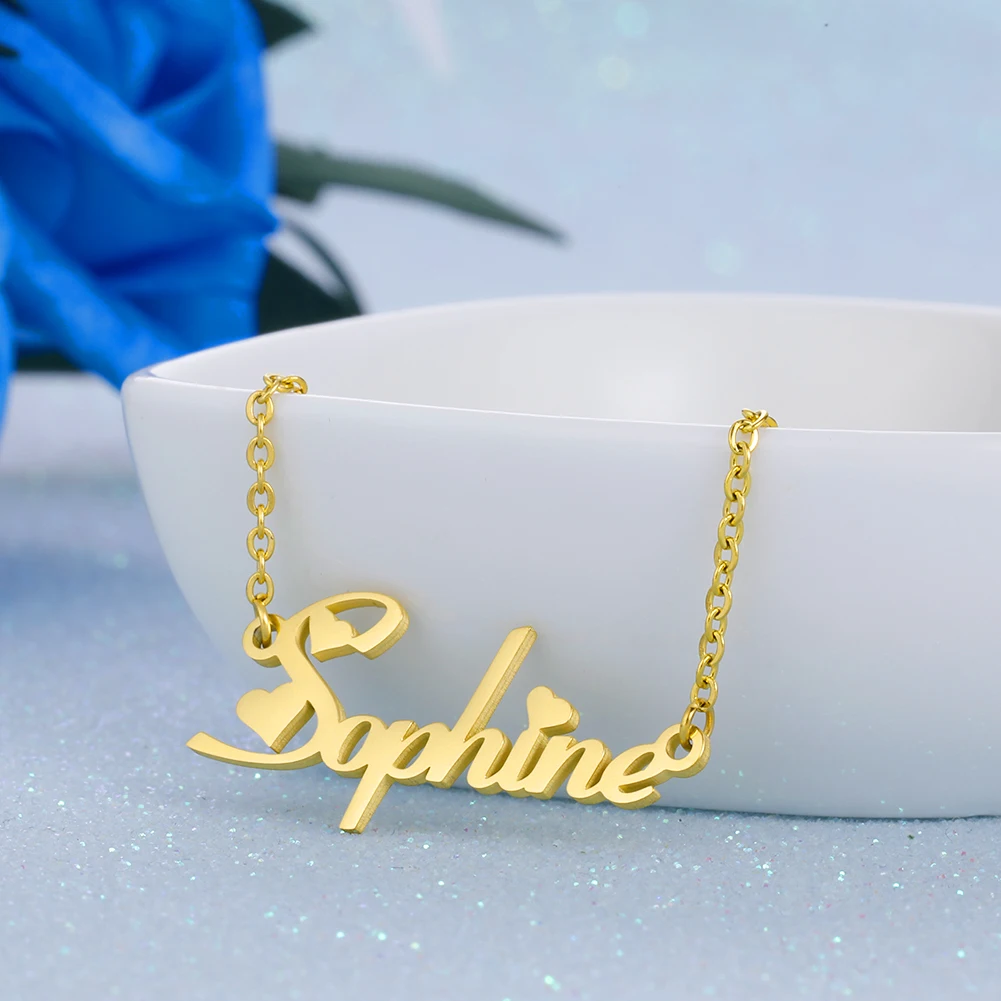 Индивидуальное золотое розовое серебряное ожерелье ручной работы из