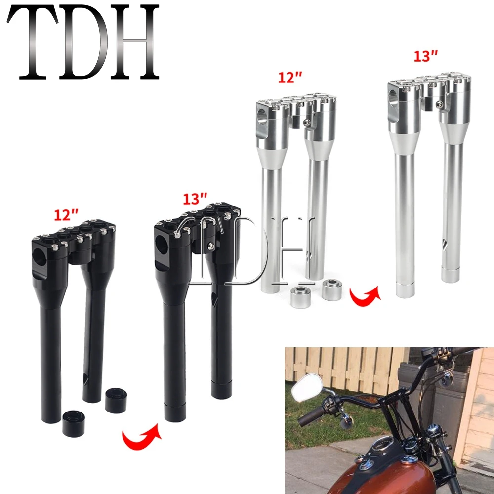 Алюминиевый зажим для руля мотоцикла высотой 12 дюймов 13 универсальный 25 мм 1 дюйм