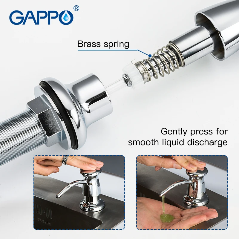 GAPPO дозатор жидкого мыла латунный на бортике кухонные дозаторы для круглый