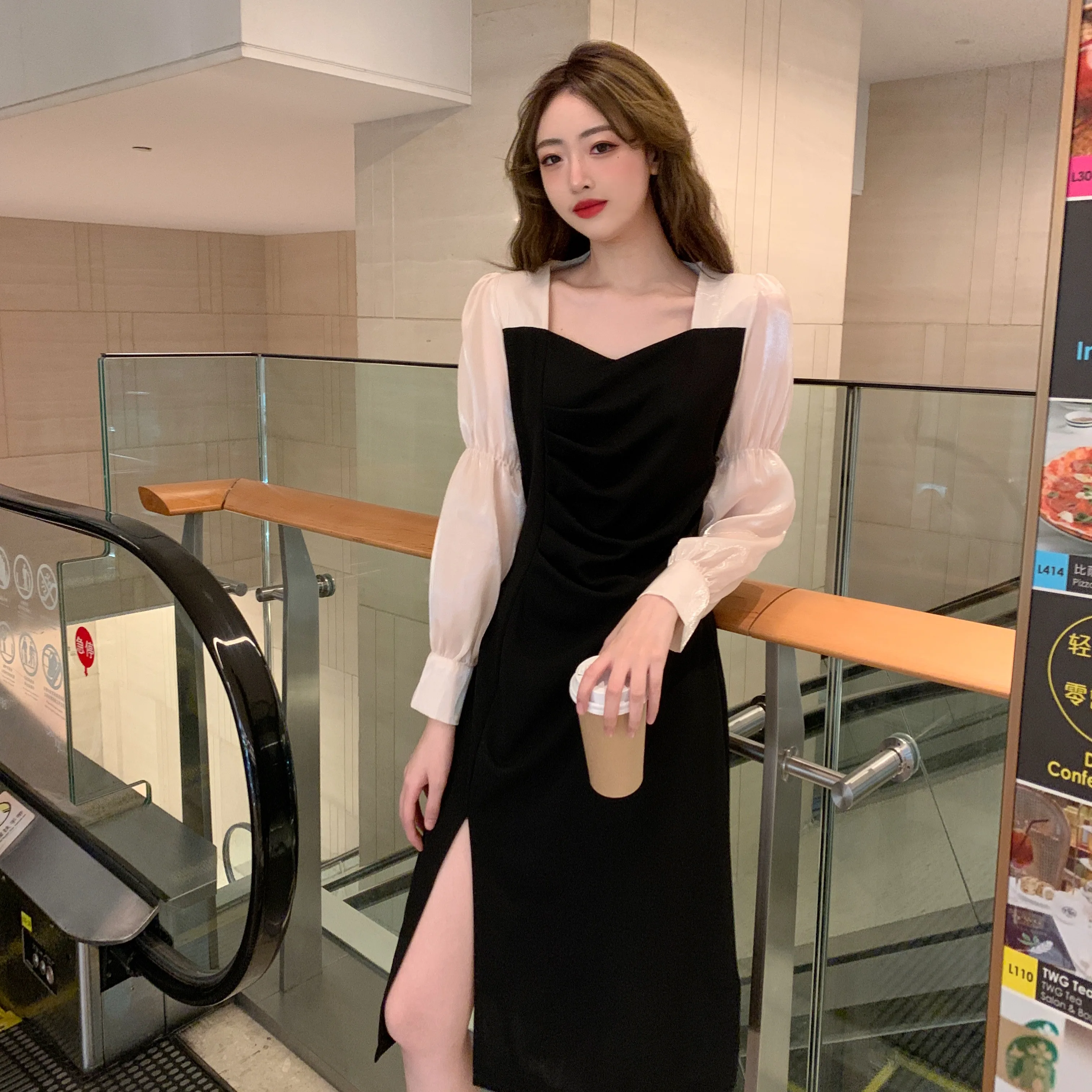 Женская одежда больших размеров новинка весны 2021 сказочное платье средней длины