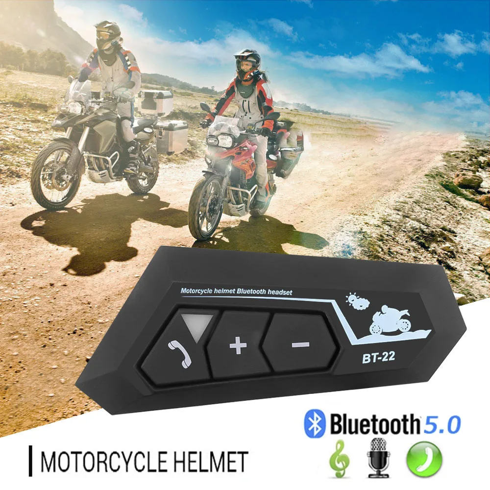 Bluetooth 5 0 гарнитура для шлема беспроводная стерео наушники мотоциклетные MP3