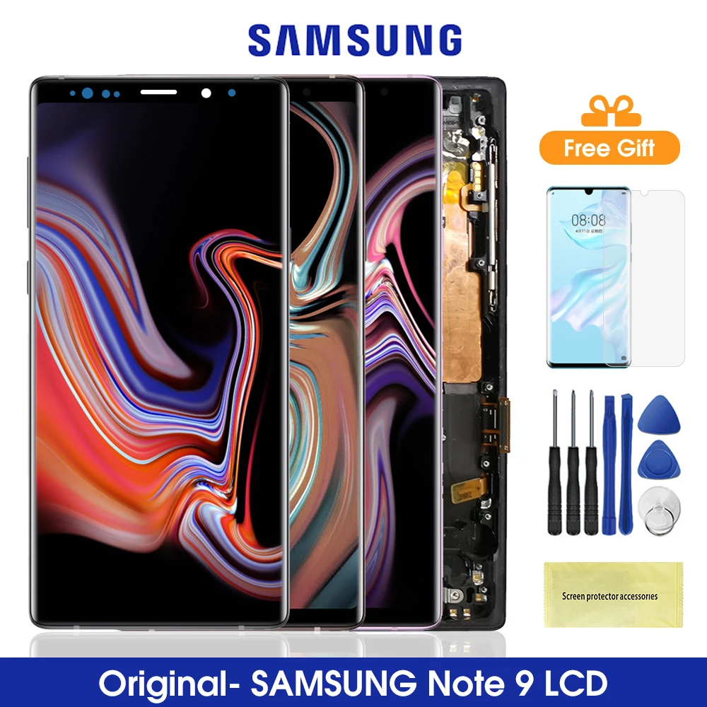 Оригинальный ЖК дисплей 6 4 дюйма N960 для SAMSUNG GALAXY Note9 Note 9 сенсорный экран с рамкой