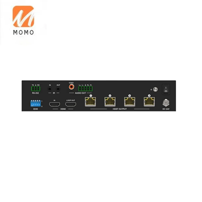 

1x4 hdmi сплиттер для 2 мониторов 150M 1x 4 распределитель HDBaseT с 1x HDMI Loop out