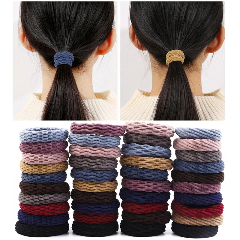 20 шт. женские простые базовые эластичные резинки для волос с держателем в виде