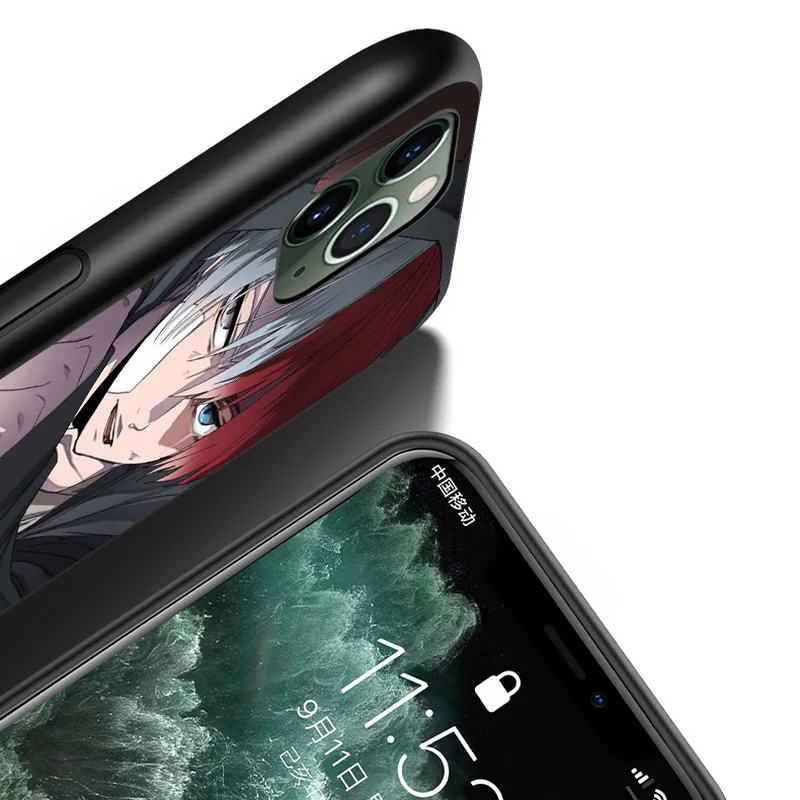

My Hero Academia Todoroki Shoto For Apple iPhone 12 Mini 11 XS Pro Max XR X 8 7 6 6S Plus 5 5S SE 2020 Black Phone Case