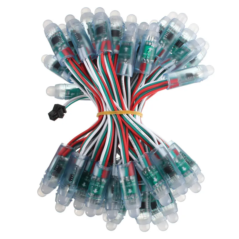 

50pcs 12mm WS2811 Diffused Digital Addressable RGB LED Pixel String IP68 DC 5V full color led string lights for letters sign
