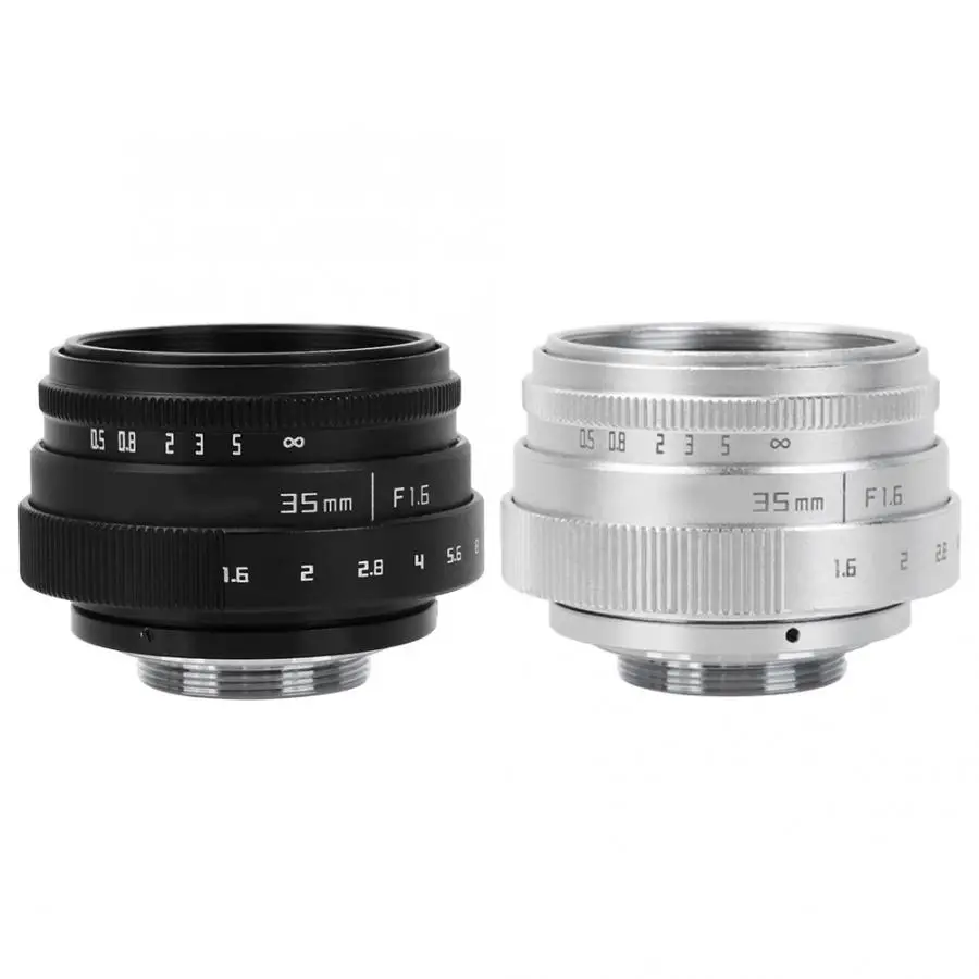 35 мм F1.6 CCTV C Mount большая апертура объектива для sony NEX для M4/3 для Fujifilm Fuji для Canon для Nikon камера Универсальная 2 цвета