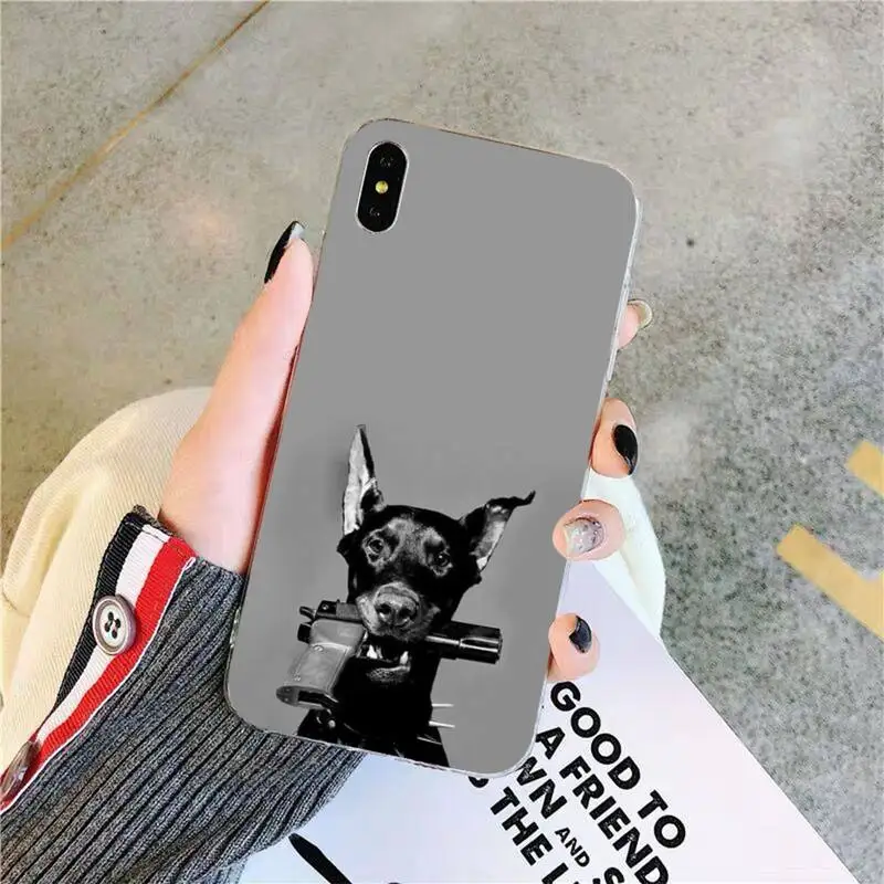TOPLBPCS Doberman чехол для iPhone 11 12 13 mini pro XS MAX 8 7 6 6S Plus X 5S SE 2020 XR | Мобильные телефоны и