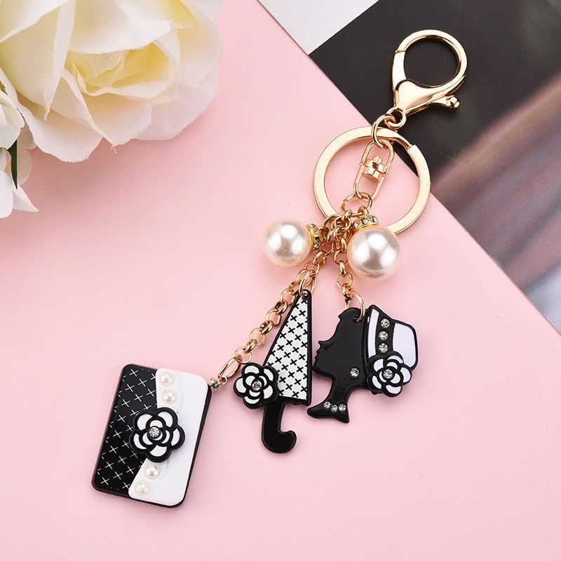 

Fashion Flower Keychain for Bag Pendant Girl Zinc Alloy Key Chain Metal for Women Jewelry Toy Gift Decorate Keyring Holder EH367