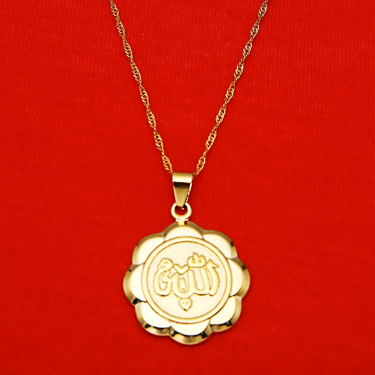 Gold Color Islamic Allah Pendant Necklace For Women Men Trendy Islam Religious Muslim Chain Jewelry | Украшения и аксессуары
