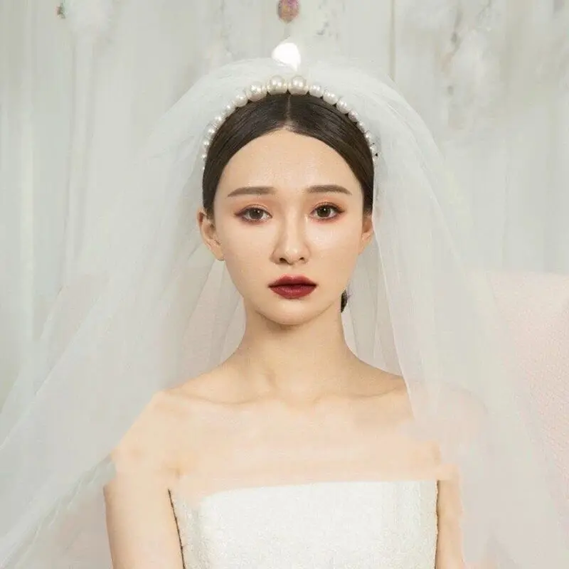 Женский обруч для волос Coroa модная большая жемчужина невесты подружки свадебные