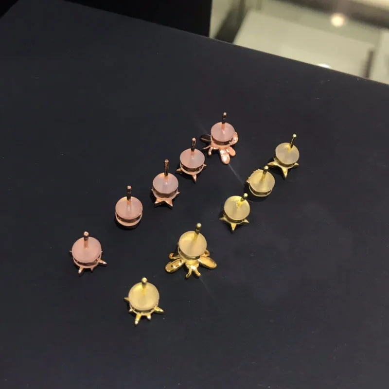 UMGODLY Luxury Brand 5pcs/set Gold Color Cross Star Bee Stud Earrings Pave 3A Zircon CZ Women Fashion Jewelry | Украшения и