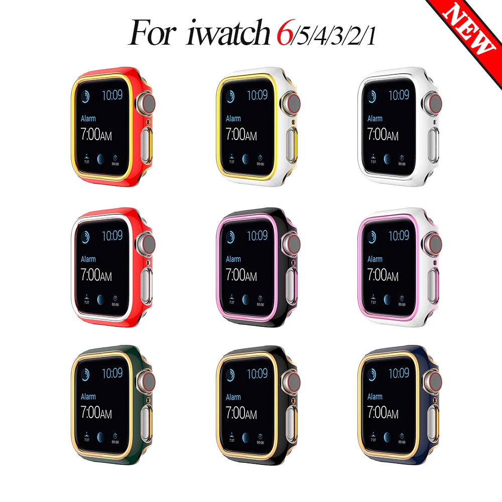 Adatto per Apple Watch 6 guscio protettivo antigraffio mezzo pacchetto galvanico iwatchSE543PC