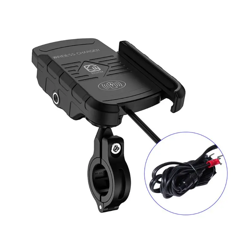 2021 new waterproof 12v motorcycle phone qi fast charging wireless charger bracket holder mount stand for iphone xs max xr x 8 free global shipping