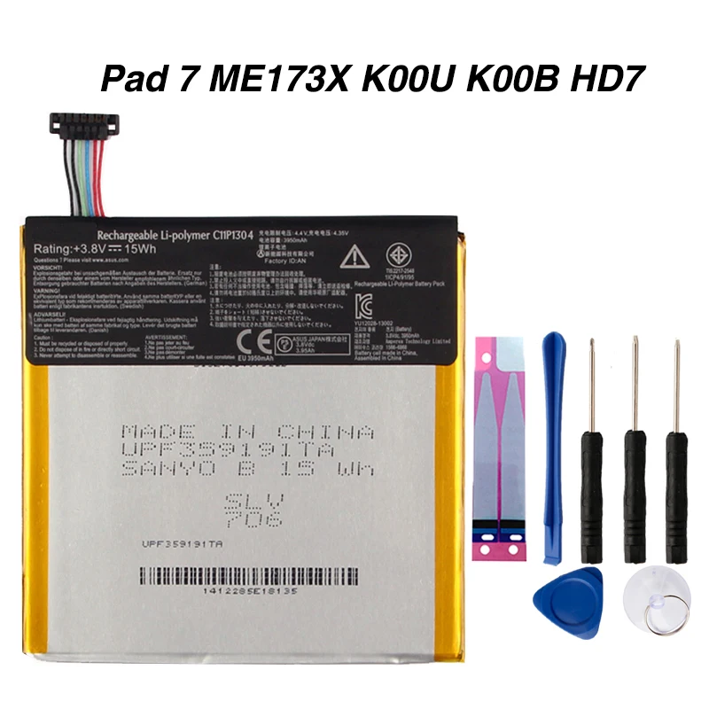 

Original C11P1304 Battery For ASUS MEMO PAD HD 7 ME173X K00U K00B HD7 3950mAh
