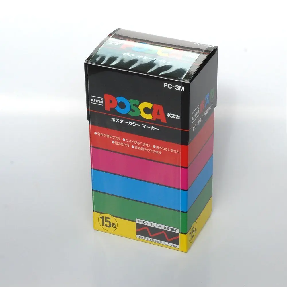 PC-3M маркеров Uni-POSCA 15 (PC-3M15C) 1 5 мм | Канцтовары для офиса и дома