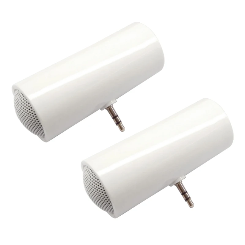 

P82F Mini Portable Speaker 2 Packs 1W Mobile Phone Speaker Line-in Stereo Speaker 3.5mm AUX Interface Plug and Play