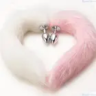 Металлическая Анальная пробка, Искусственная лиса, плюшевый хвост, плюшевая Анальная пробка, Женская экзотическая носимая Анальная пробка, аксессуары для флирта, товары для взрослых For18