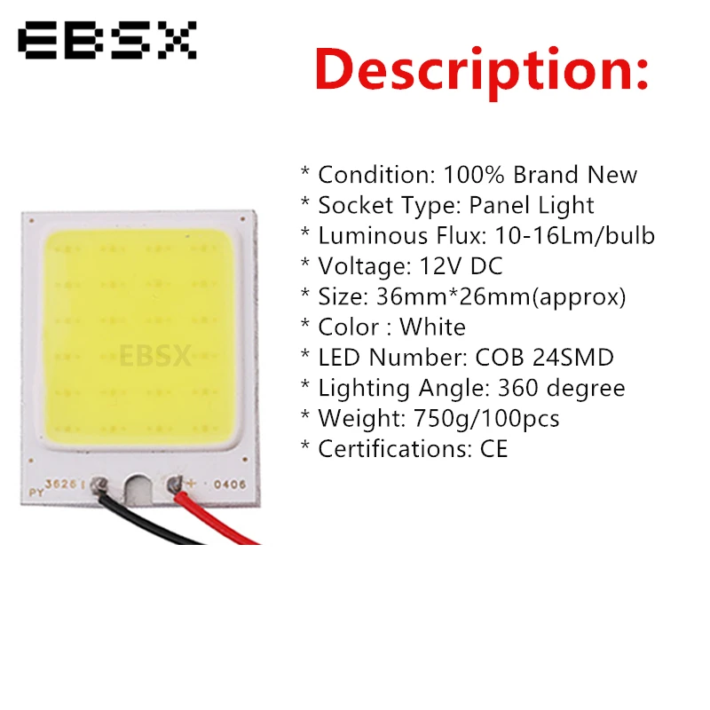 200 шт. светодиодные панели для автомобиля 24 светодиода 12 в пост. Тока | Автомобили