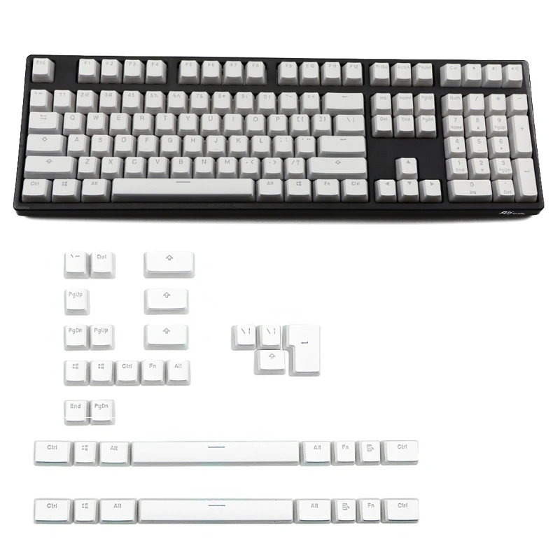 Клавишные колпачки RGB 143 раскладка ANSI PBT пудинг Двойная кожа молочная съемка с
