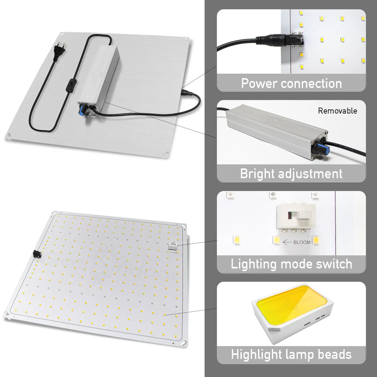 2 режима освещения для выращивания s Led диммируемая фитолампа полный спектр