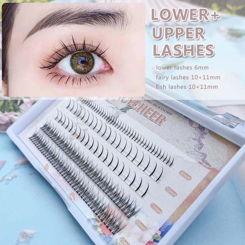 Верхние и нижние накладные ресницы волшебный рыбий хвост как кукла сексуальные