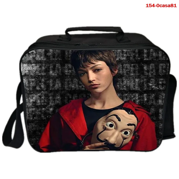 

La Casa De Papel 3d печати Для мужчин сумочка для ланча Женская Для мужчин сумка для обеда для пикника коробка пакет со льдом для кемпинга сумка для ...