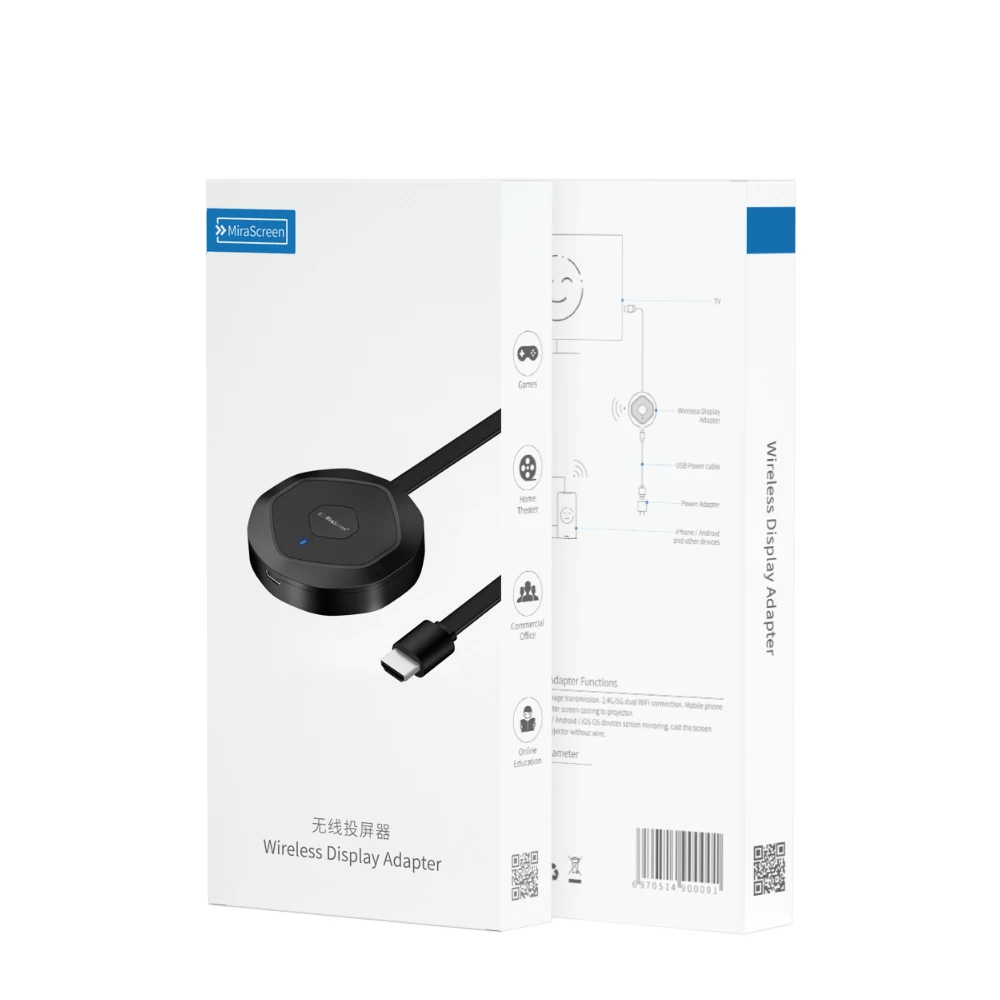 

Mirascreen 4K 5G Wi-Fi (Airplay), HDMI Dongle