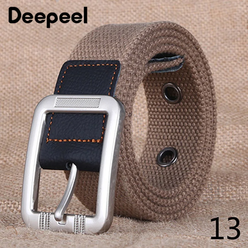 Deepeel 3 8*100/110/125 см из парусины тканые Ремни Для мужчин сплав ратение на ремешке с