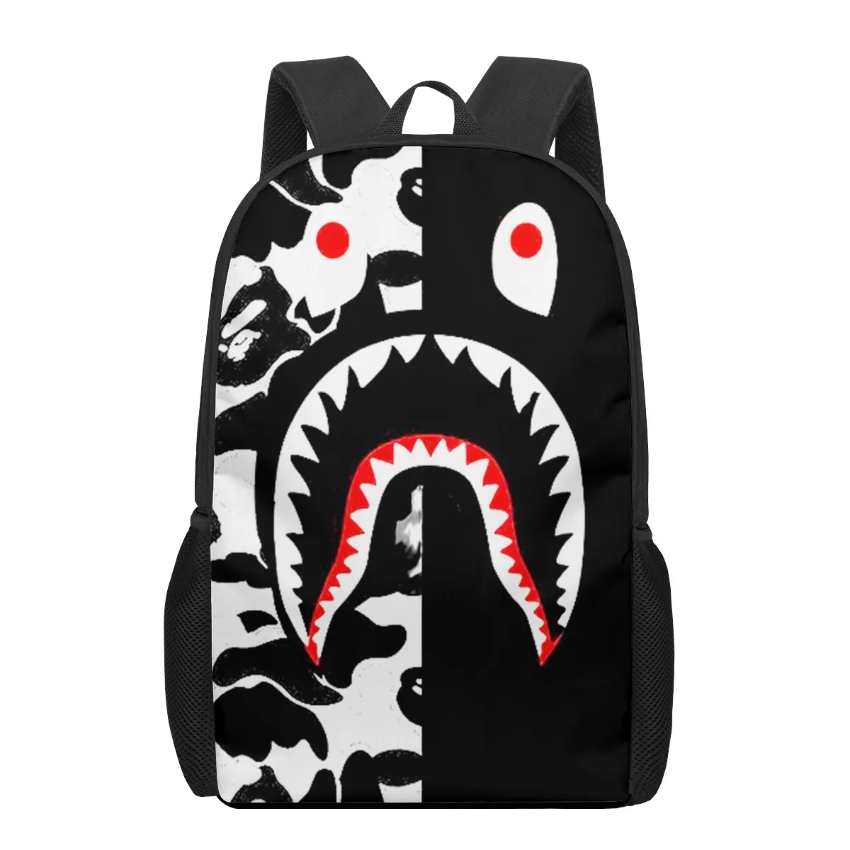 

Bape Trend Brand Shark Pattern Children School Bags for Girls Boys Teenager School Backpacks Kids Satchel Student Book Bag