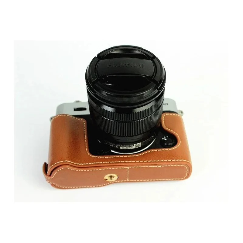Настоящий футляр для камеры половины тела из коровьей кожи для Fujifilm X-T30 X-T20 X-T10 XT10 XT20 XT30 с открытием для батареи.