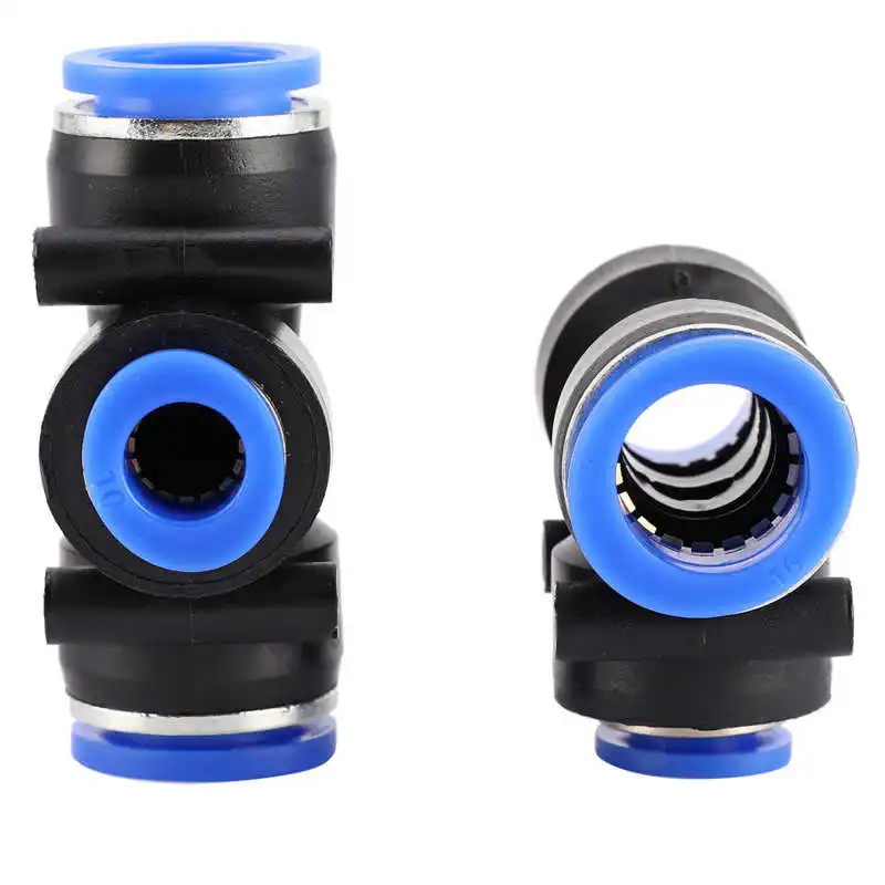 

pneumatic cylinder pneumatic fitting Pipe Connector TShaped 3Way Variable Diameter PBT Plastic Hose Connector