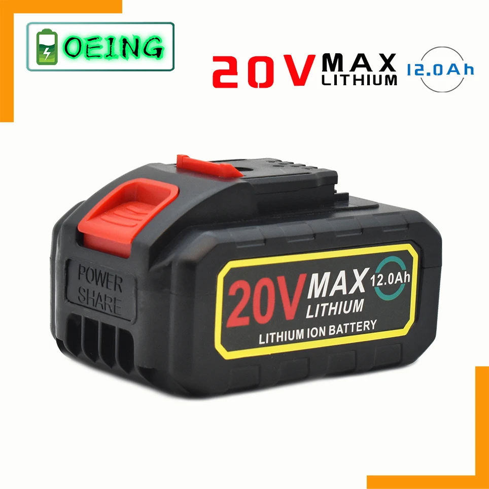 

NEWEST Li-ion 20V 12000mAh lithium battery for Day Cordless Wrench power tool Electric drill Fast Charging factory outlet