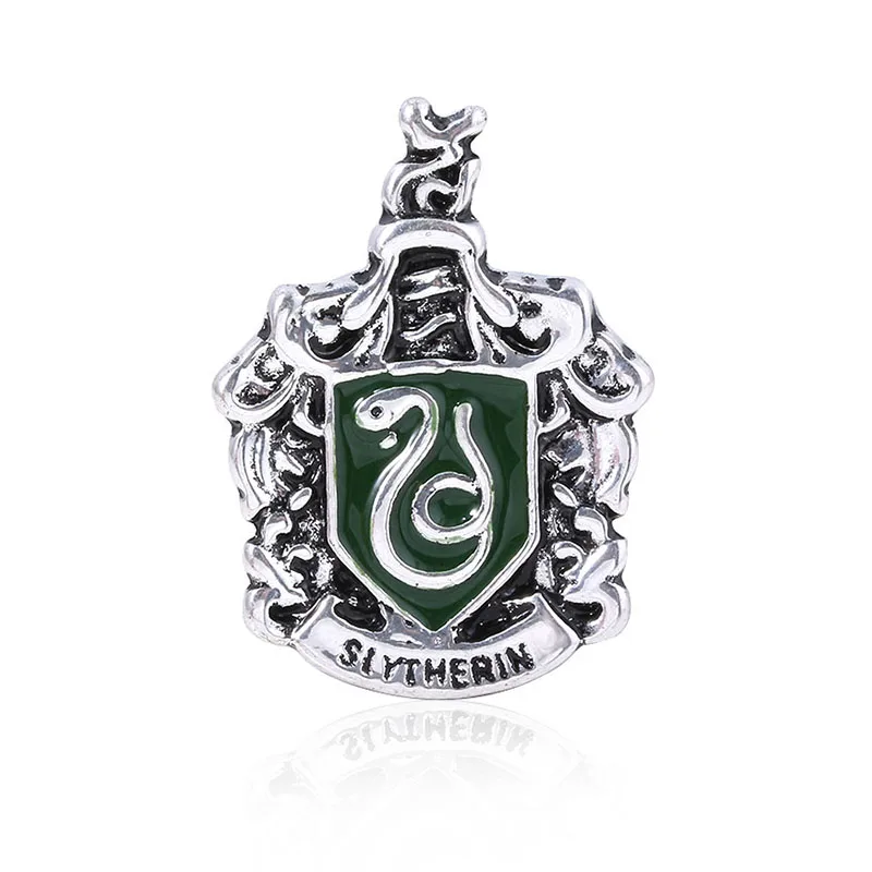 SG модные ювелирные изделия Хогвартс Слизерин Гриффиндор Ravenclaw Hufflepuff школьный значок брошь для женщин и мужчин ювелирные изделия - Окраска металла: X74-3