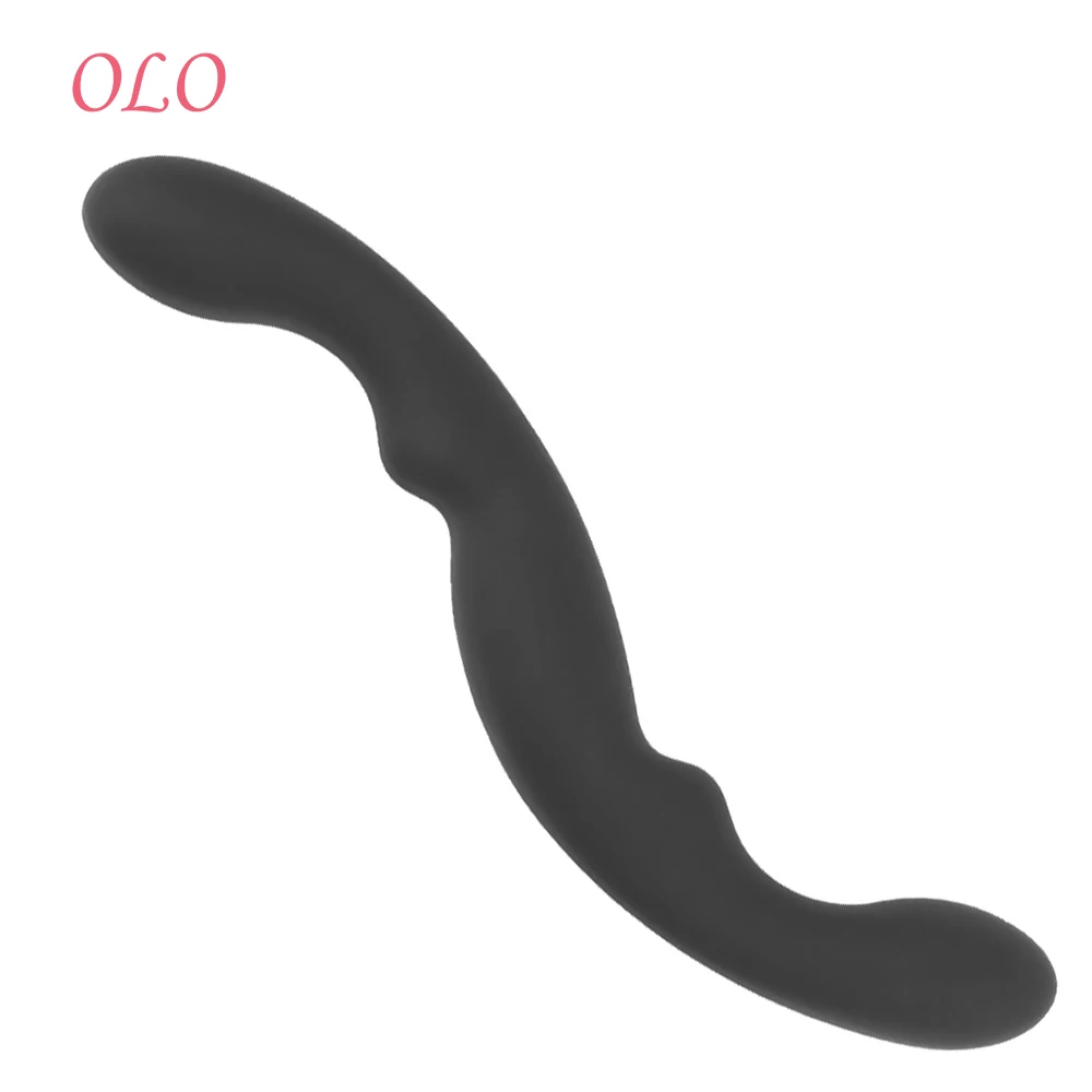 Оло силиконовая Анальная пробка двойной фаллоимитатор секс игрушки для