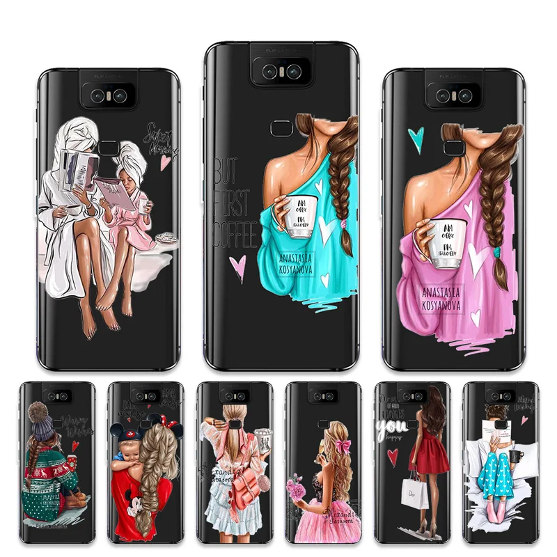 Модный чехол для девочек Asus Zenfone 5 Lite ZC600KL Силиконовый ТПУ телефона 5Z 6 2019 ZS620KL ZS630kL