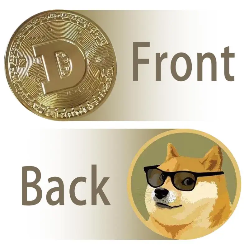 

Beautiful WOW Gold Plated Silver Metal Virtual Dogecoin Commemorative Coins Cute Dog Pattern Dog Souvenir Collection Gifts