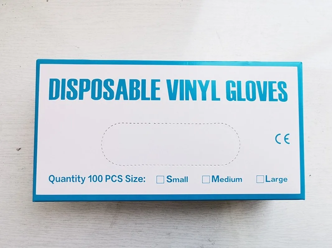 

Disposable Pvc Gloves 100 Boxed Powder-free Food Processing Protective Gloves Catering Nail Examination Gloves Cleaning Gloves