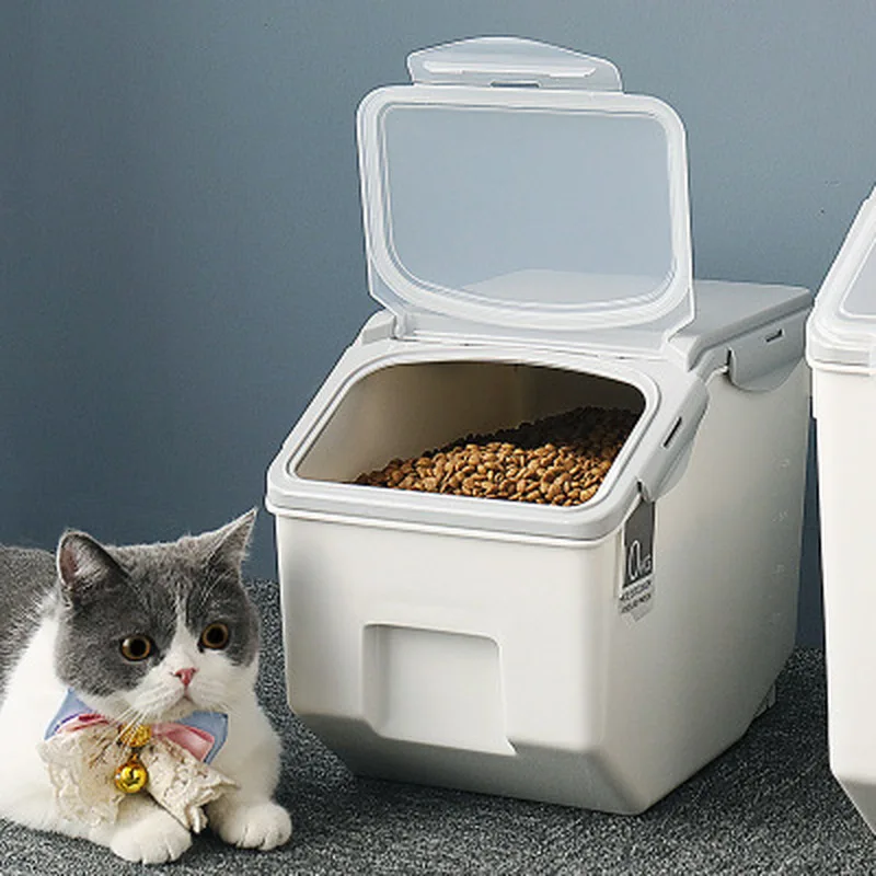 

Pet Food Storage Box Cat Dog Food Container Moisture-proof Sealing Boxes Large Capacity Pet Feeder Bucket Home Organizer