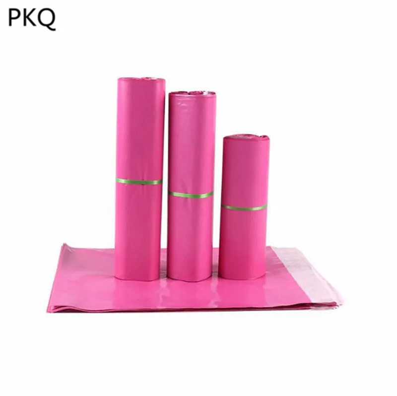 20 шт Самоклеющиеся курьерские Сумки розовые пакеты для хранения пластиковый