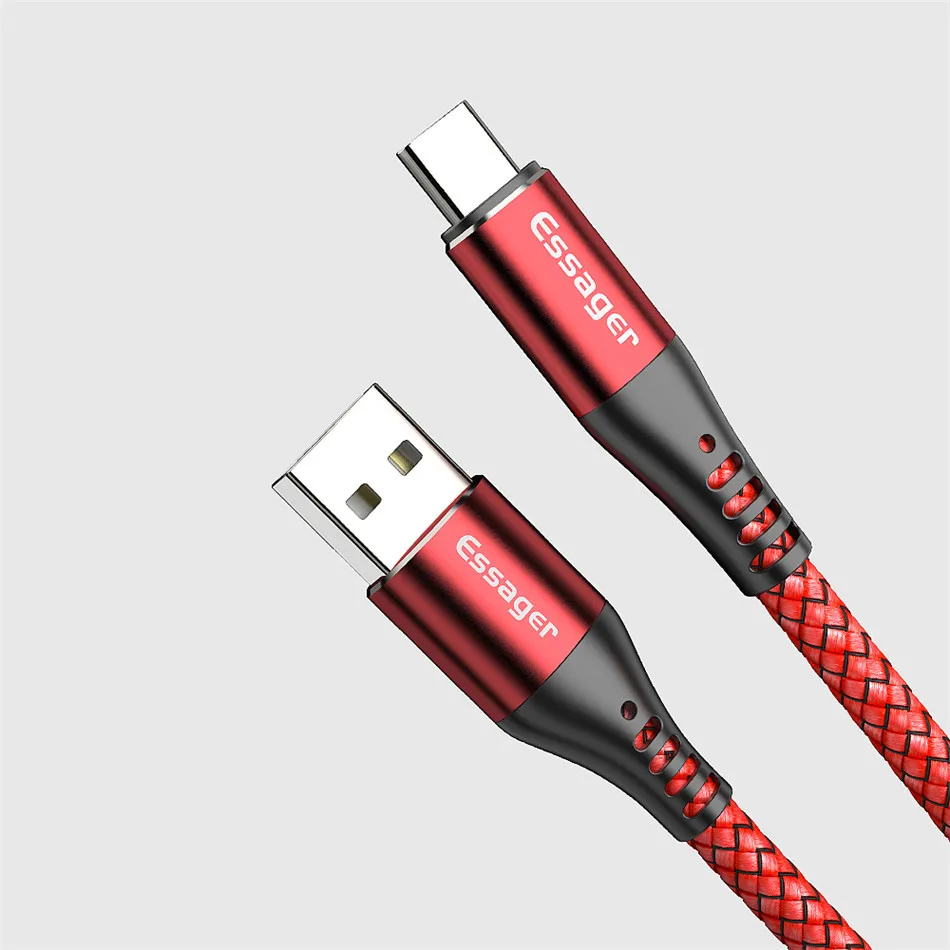 Кабель Essager 5A usb type-C для huawei mate 20 10 P30 P20 Pro Lite USBC Быстрая зарядка type-C кабель для мобильного телефона USB-C шнур зарядного устройства