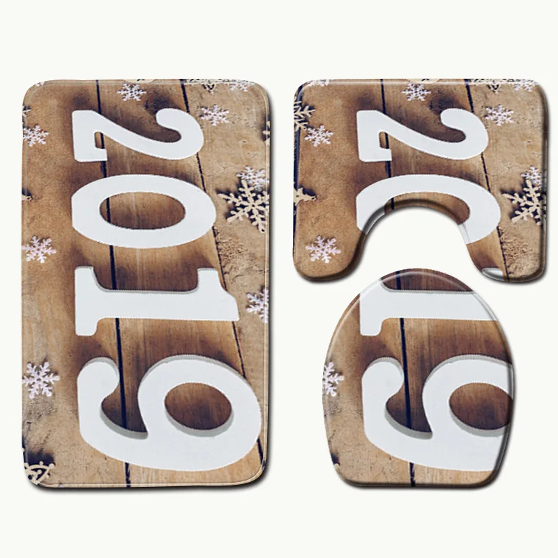 

Zeegle 3Pcs/set Bathroom Mat Set Water Absorption Rug Bathroom Mat Bath Mat Carpet Bathroom Toliet Rug Washable Shower Carpet