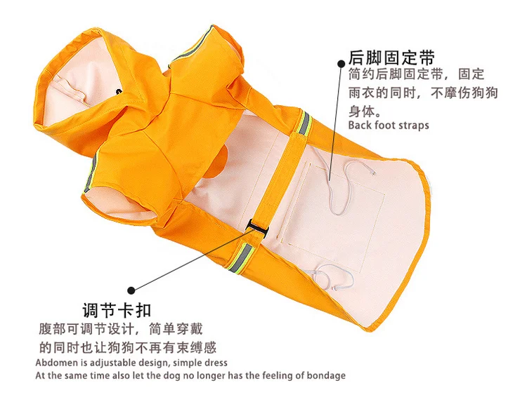 

Dog Raincoat Pet Dog Waterproof Poncho Corgi Teddy Schnauzer Small and Medium-Sized Dogs Two Feet Spring and Summer Dog Clothes