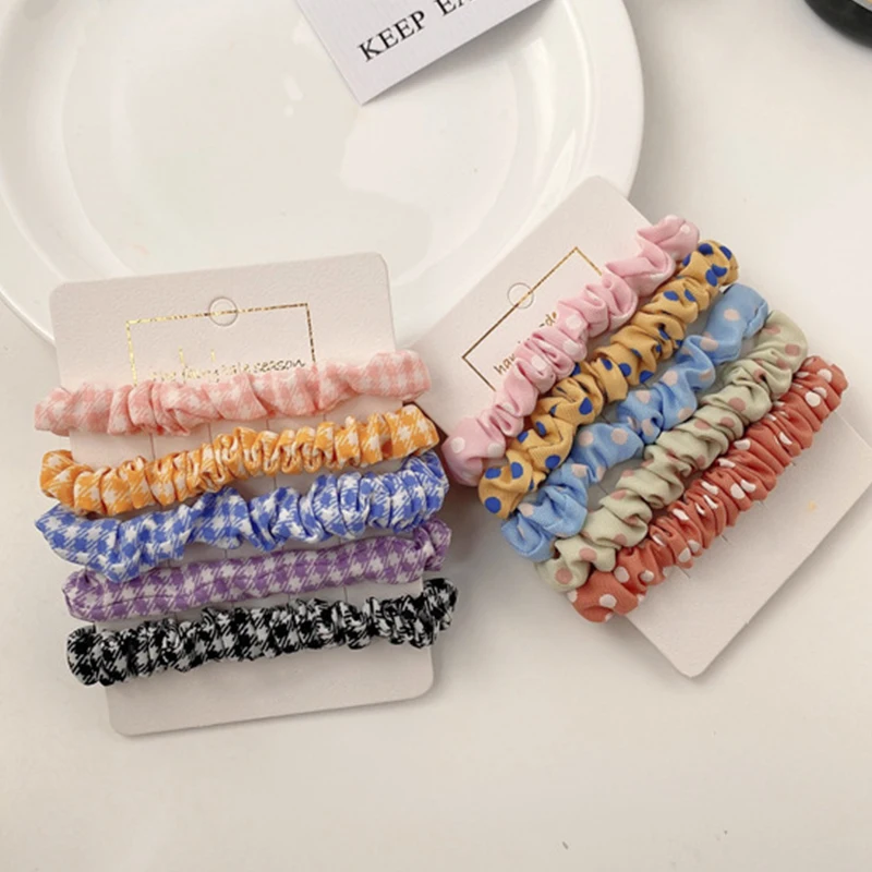 

2021 New 5/1PCS Women Girls Basic Elastic Hair Bands Tie Gum Scrunchie Ponytail Holder Rubber Bands Fashion Hair Accessories