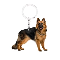german shepherd animal dog kawaii keychain not 3d flat for lucky womens cute charms bag drop charms gift key chain accessories