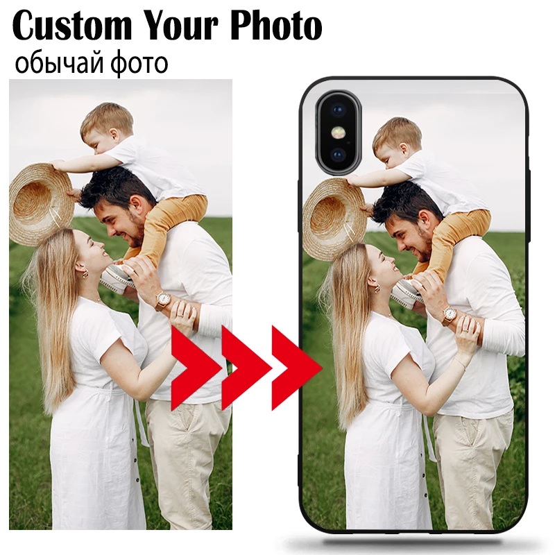 Пользовательские фотографии имени производителем Diy TPU Защитный чехол для