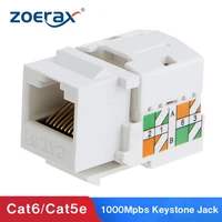 zoerax cat6 rj45 keystone jack module connector network coupler ethernet wall jack cat6cat5 keystone module adapter
