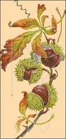 11141618222528ct beautiful lovely counted cross stitch kit chestnut tree fruit nut golden hands